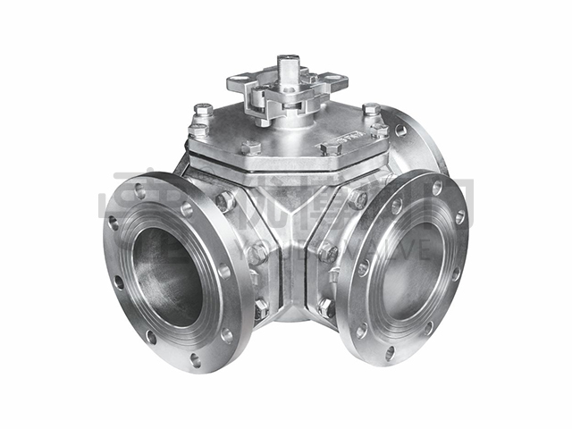 四方体三通固定球阀